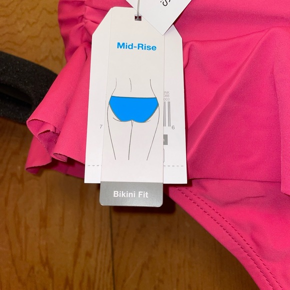 TIME and TRU Women's Button Front-Molded Cup SWIM SUIT -Size L (12-14) -Pink-NWT - Picture 8 of 15